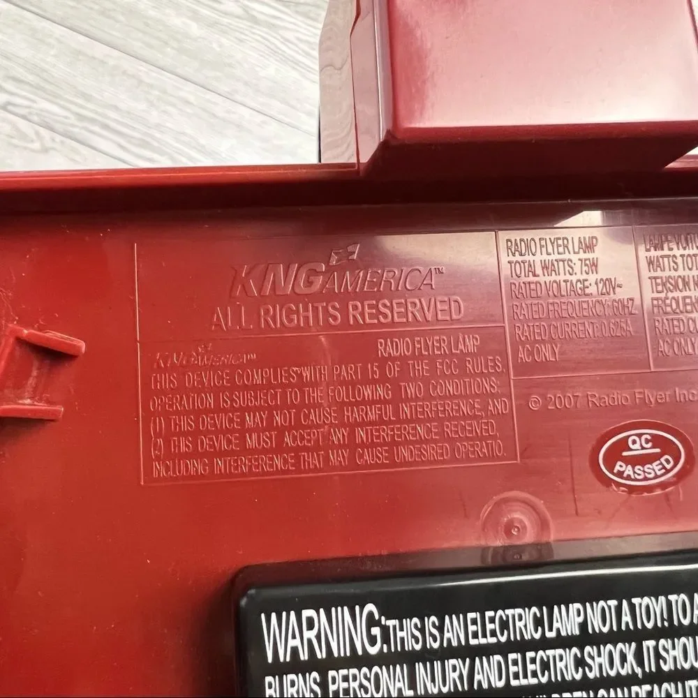 HTF RARE Vintage Radio Flyer Wagon Lamp 2007 Working Condition